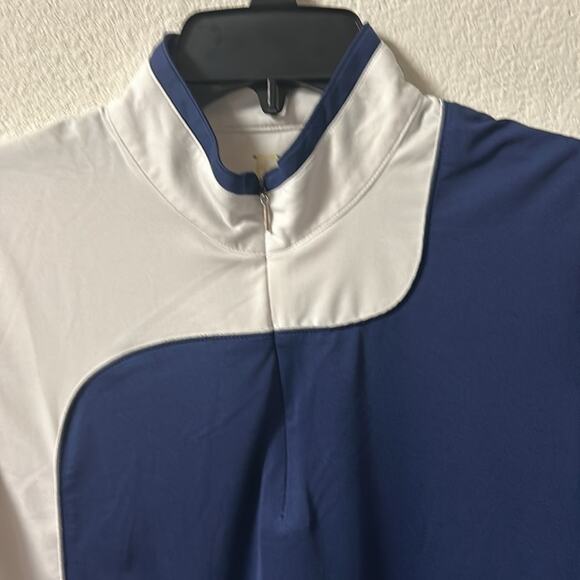 EP Pro NY Short Sleeve Color Block Polo | Womens Golf Top - White/Navy B… - Picture 5 of 16